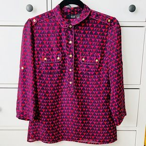 Women Geometric Vintage Blouse